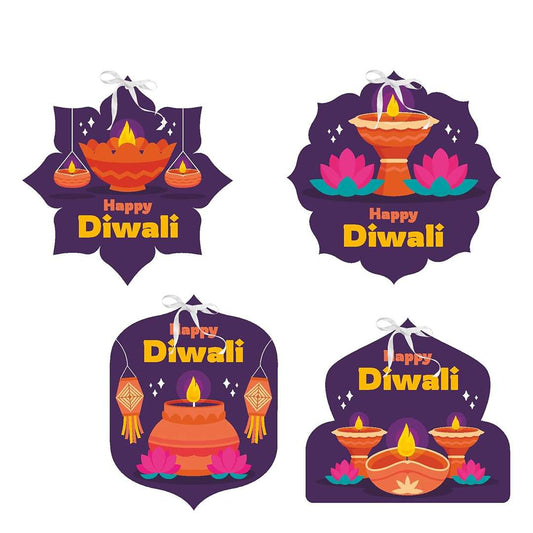 LX INDIA TAG PRETTY UR PARTY Diwali Gift Tags with String