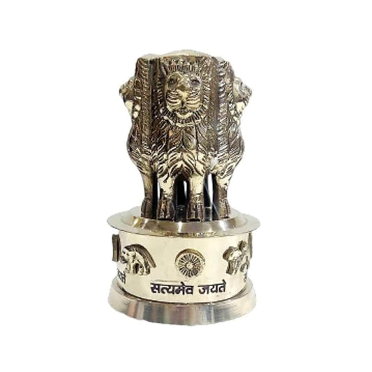 LX INDIA Ashoka Stambh PrimeAstro Brass Ashok Stambh – Ashoka Pillar Showpiece for Home Decor 4x2.5 Inch