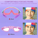 LXINDIA Swimming Kit PROBEROS Swimming Goggles for Kids Big Frame Leakproof Swimming Goggles for  Kids Age 2 to 16(Pink)