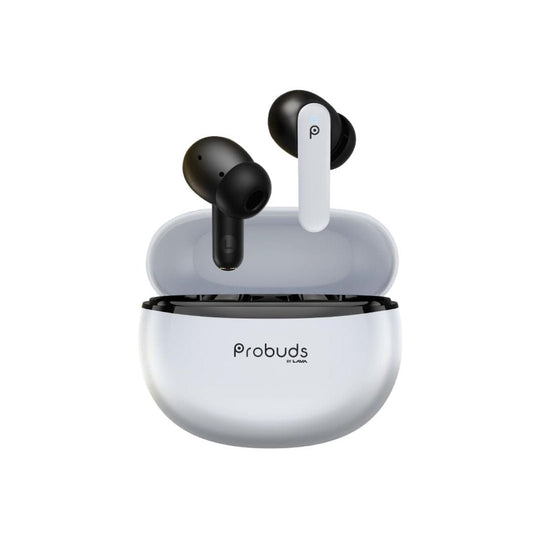 LX INDIA EarBuds white Probuds Aria 911 Dual-Tone Noise Cancellation Wireless Earbuds, Bluetooth TWS