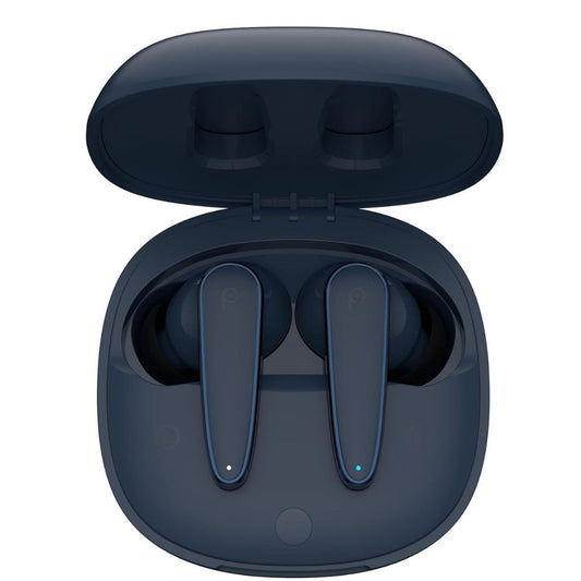 LX INDIA EarBuds Dope Blue Probuds T24 Truly Wireless in-Ear Earbuds (with Quad Mic ENC) | Premium Chrome Ring Design