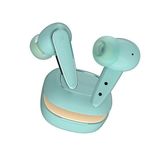 LX INDIA EarBuds Herb Green Probuds T24 Truly Wireless in-Ear Earbuds (with Quad Mic ENC) | Premium Chrome Ring Design