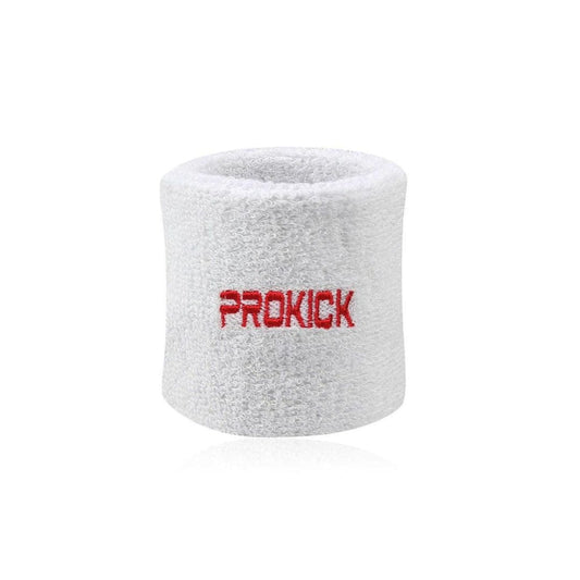 LX INDIA Sweat Bands White Prokick Cotton Wrist Band for Men & Women Pack of 2