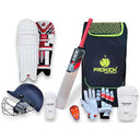 LXINDIA Cricket kit Prokick Megakit Kashmir Willow Full Cricket Kit with Helmet, Black Red Camouflage SH