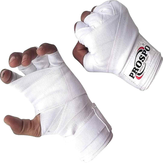 LX INDIA Wrapping Band Prospo Mexican Boxing Hand Wraps (2.5 Meter, White) Pack of 2