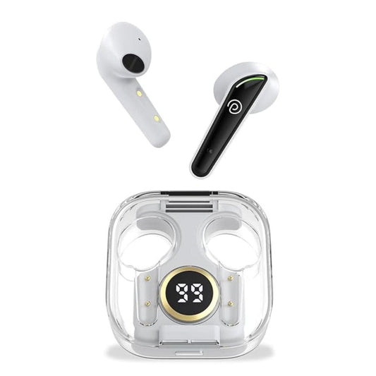 LX INDIA Earbuds pTron Bassbuds Nyx in-Ear Wireless Earbuds (White/Black)
