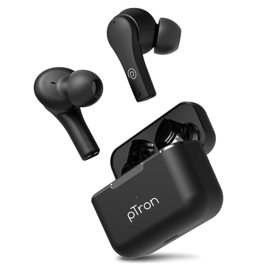LX INDIA Earbuds pTron Bassbuds Tango In-Ear TWS Earbuds (Bold Black)