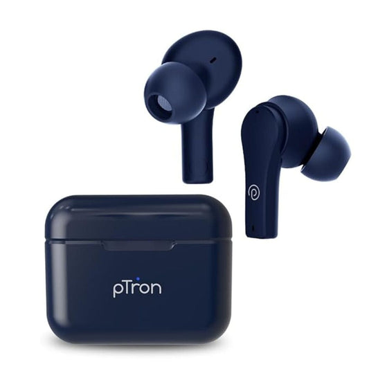 LX INDIA Earbuds pTron Bassbuds Tango In-Ear TWS Earbuds (Royal Blue)