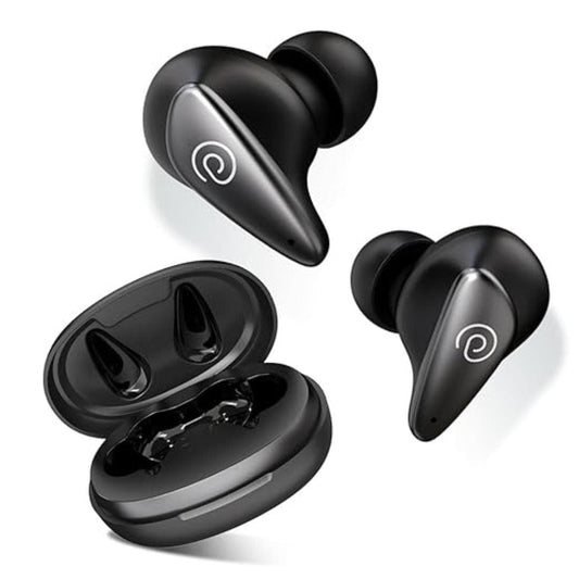 LX INDIA Earbuds pTron Bassbuds Wave with TruTalk AI-ENC Calls (Black)