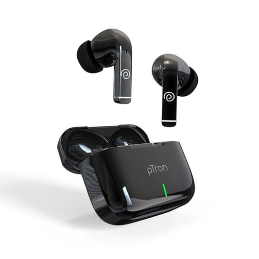LX INDIA Earbuds pTron Basspods P251+ In-Ear TWS Earbuds (Black)