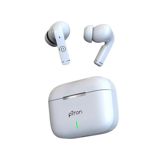 LX INDIA Earbuds pTron Basspods P251+ In-Ear TWS Earbuds (White)