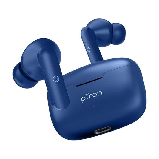 LX INDIA Earbuds pTron Basspods P81 in-Ear Wireless Earbuds (Blue)