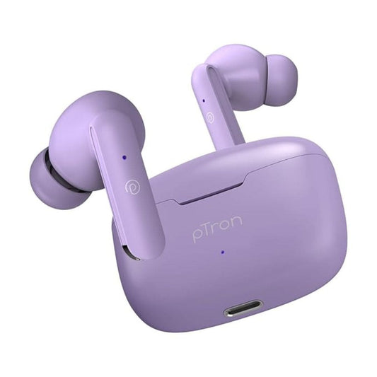 LX INDIA Earbuds pTron Basspods P81 in-Ear Wireless Earbuds (Light Lilac)