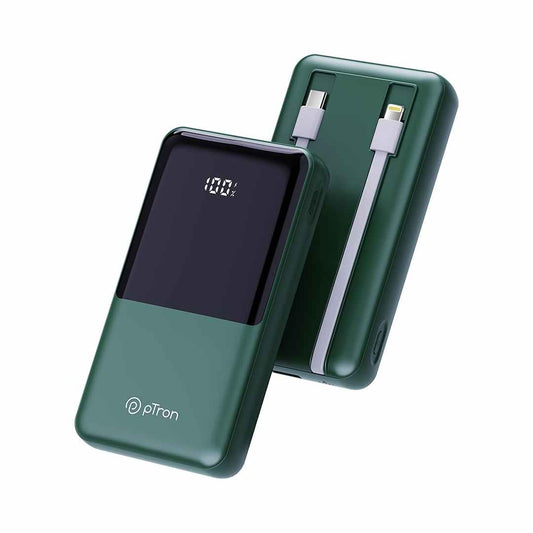 LX INDIA Power Bank pTron Dynamo Power 20000mAh 22.5W Super Fast Charging, Power Bank - Green