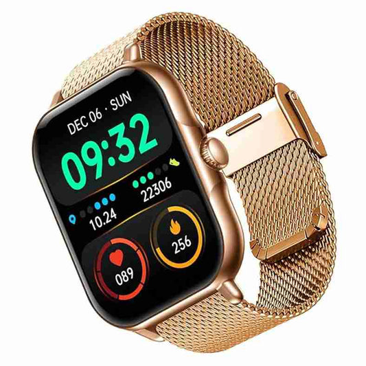 LX INDIA Smart Watch pTron Pulsefit Vibe 1.85 Full Touch Display Smartwatch (Gold)