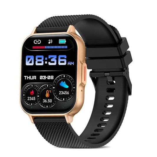 LX INDIA Smart Watch pTron Reflect Classic Square Dial Smartwatch (Metal Gold)