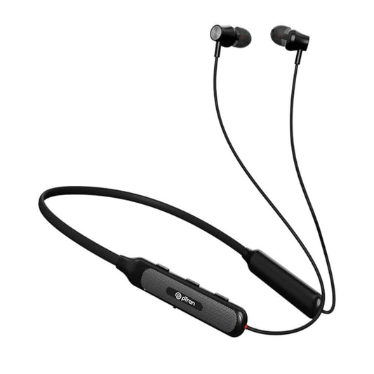 LX INDIA Head Phones pTron Tangent Evolve with Dual-Device Pairing Wireless in Ear Neckband (Black)