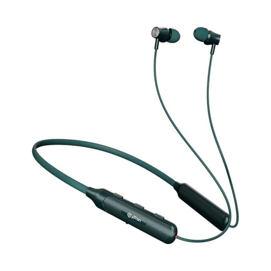 LX INDIA Head Phones pTron Tangent Evolve with Dual-Device Pairing Wireless in Ear Neckband (Green)