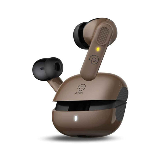 LXINDIA Earbuds pTron Zenbuds 1 V2 ANC Earbuds (Dark Brown)