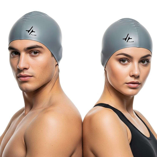 LX INDIA HEAD CAPS PulseCap Silicone Swimming Cap GREY