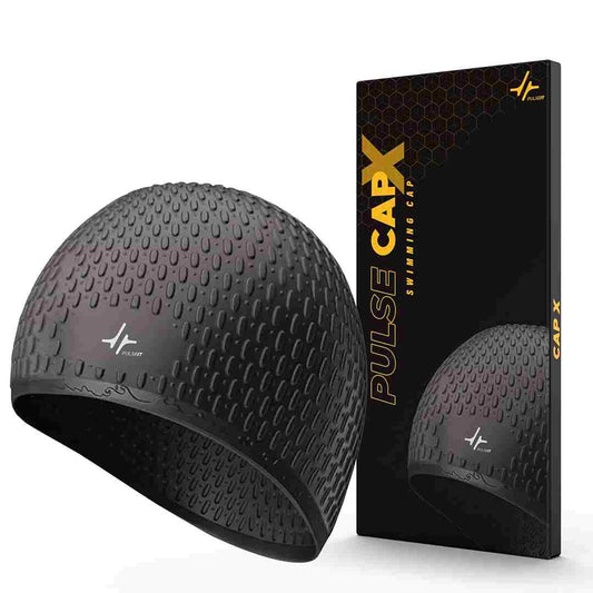 LX INDIA HEAD CAPS PulseCapX Silicone Swim Cap Comfortable Bathing Cap