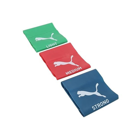 LX INDIA Sweat Bands Puma Unisex-Adult Elastic Bands (set of 3), Royal Blue-Red-Spectra Green (5419401)