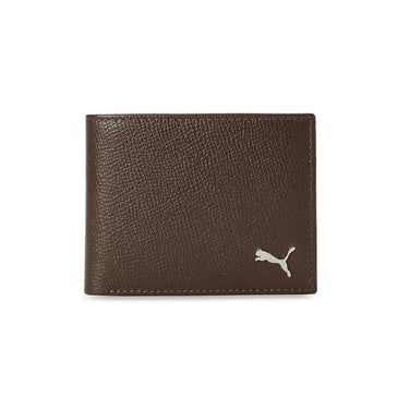 LX INDIA Wallets Puma Unisex-Adult Leather Plain Wallet (Brown)