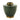 LX INDIA vases Pure Home Living Green Bottleneck Ceramic Vase with Gold Rim Small