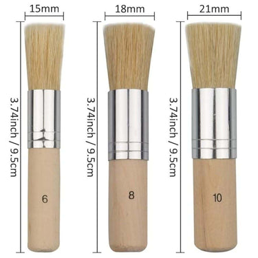 LXINDIA Painting Brush Qatalitic 3 pcs Stencil Brushes Set