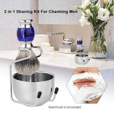 LXINDIA shaving set Qnotici 2 in 1 Stainless Steel Mens Shaving Kit