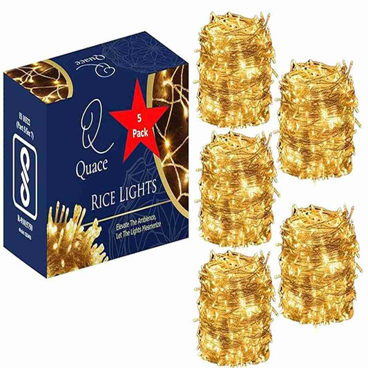 LX INDIA lights Quace 12 Meter (36 Feet) Decorative 42 Warm White LED String Light  (Pack of 5)