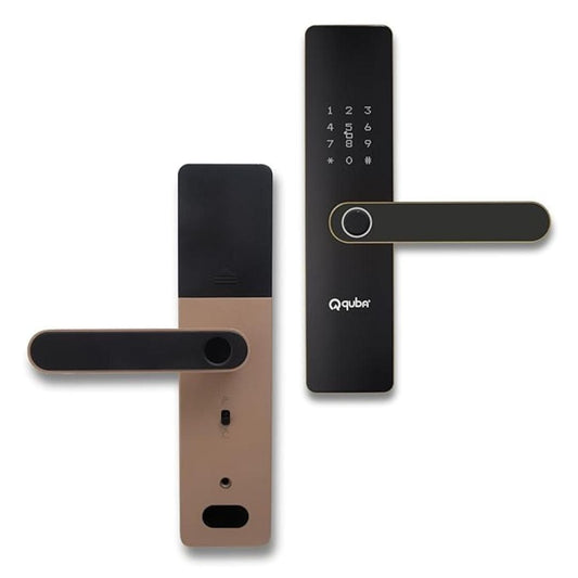 LX INDIA Smart Lock Quba QLICK Digital Smart Lock  5 Way Access Biometric Door Lock (GOLD)