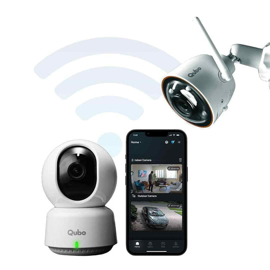 LX INDIA wifi cctv camera Qubo Smart Outdoor Bullet + 360° Indoor CCTV