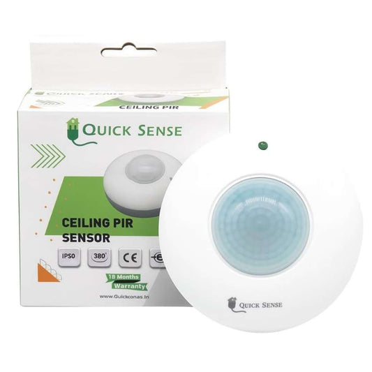 LX INDIA Motion Sensor Lights Quick Sense (QS-07) | PIR Motion Sensor | 220V Automatic On Off Switch | Ceiling Mount Energy Saving Infrared Sensor | Adjustable Delay & LUX | Motion Detector for Home & Office (Pack of 1)