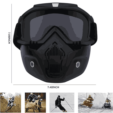 LXINDIA Goggles RADIANT Face Mask for Bikers in Riding UV Protected Full Face Mask