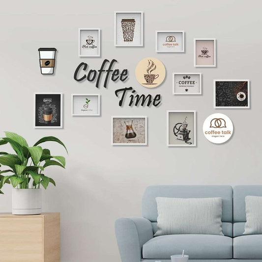 LXINDIA photo frame RANDOM Photo Frame For Wall Set of 10 3D Collage photo frames with COFFEE TIME