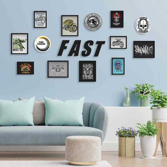 LX INDIA photo frame RANDOM Photo Frame For Wall Set of 10 3D Collage photo frames with FAST Plaque For Home Decoration