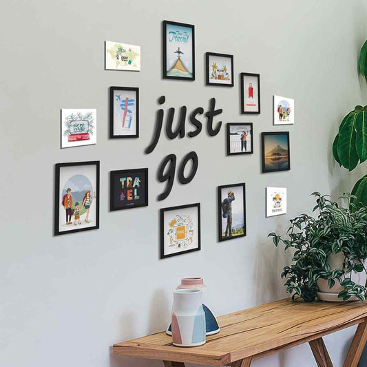 LX INDIA photo frame RANDOM Photo Frame For Wall Set of 10 3D Collage photo frames with JUST GO