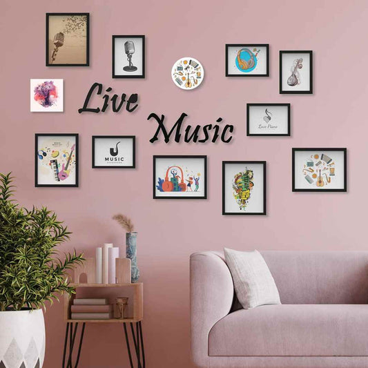 LX INDIA photo frame RANDOM Photo Frame For Wall Set of 10 3D Collage photo frames with LIVE MUSIC