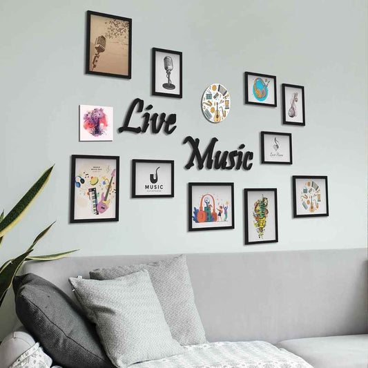 LX INDIA photo frame RANDOM Photo Frame For Wall Set of 10 3D Collage photo frames with LIVE MUSIC