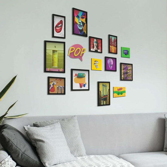 LX INDIA photo frame RANDOM Rectangular Photo Frame 23 X 28 Cm Glass For Wall Set 3D Collage Photo Frames For Home Decoration,Wall Decor(Pop)