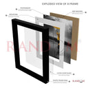 LXINDIA photo frame RANDOM Synthetic Photo Frame Set For Wall (16 Individual Photo Frames Black)