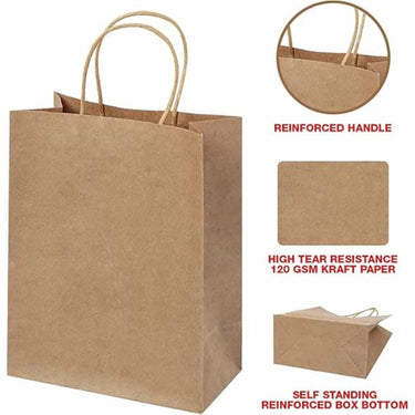 LXINDIA Bag RanGit Bhumi Brown Paper Bags 9 12 4  100pcs