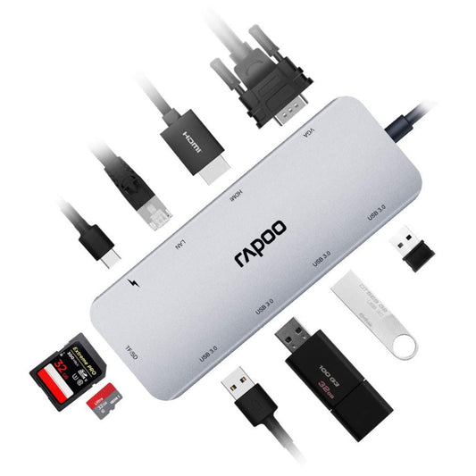LX INDIA USB HUB RAPOO 10-in-1 USB C Hub