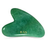 LXINDIA Face Massager RAS Luxury Oils Jade Gua Sha Authentic Green Stone Face Massage Tool for Glowing Skin