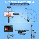 LXINDIA Selfie Sticks ratos K3 Extendable Selfie Stick with Tripod Stand up to 100 cms Long