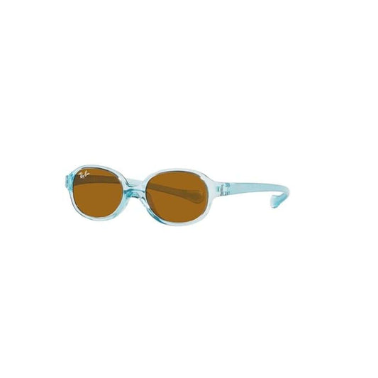 LX INDIA Sunglasses Ray-Ban Kids Unisex Oval Sunglasses - 0RJ9187S (Brown Lens / Light Blue Frame)