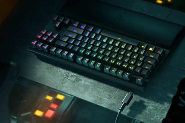 LXINDIA Keyboards RAZER HUNTSMAN V2 TENKEYLESS (CLICKY OPTICAL SWITCH - PURPLE)