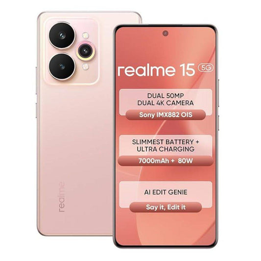 LX INDIA Mobile Phones realme 15 5G Smartphone 8 GB 256 GB Pink