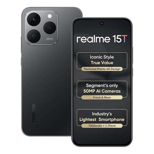 LX INDIA Mobile Phones realme 15T 5G Smartphone 8GB 256GB Suit Titanium